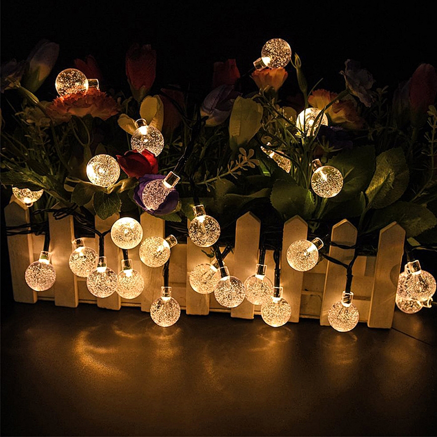 Brilagi - LED Ηλιακά διακοσμητικά λαμπάκια BUBBLE 50xLED/8 λειτουργίες 7m IP65 θερμό λευκό 600 mAh