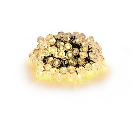 Brilagi - LED ηλιακή διακοσμητική αλυσίδα BUBBLE 100xLED/8 λειτουργίες 10μ IP65 ζεστό λευκό 600 mAh