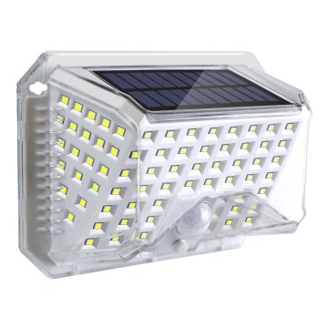 Brilagi - LED ηλιακό επιτοίχιο φωτιστικό με αισθητήρα κίνησης και λυκόφωτος WALLIE LED/4W/5,5V 1200 mAh 6500K IP64 ασημί