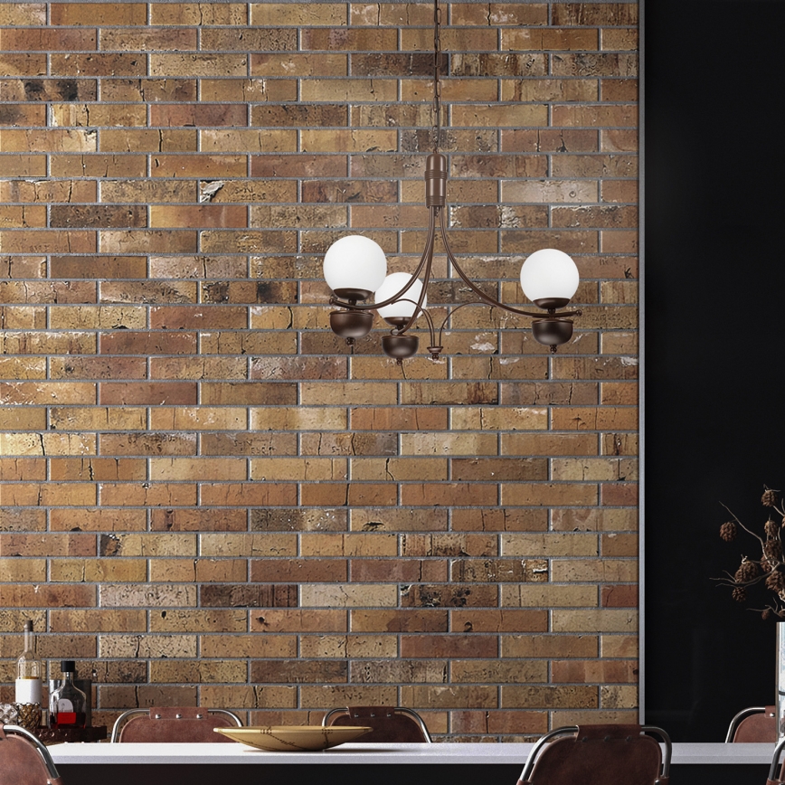 Brilagi - LED Κρεμαστό φωτιστικό οροφής COTTAGE 3xG9/40W/230V δρυς/λευκό