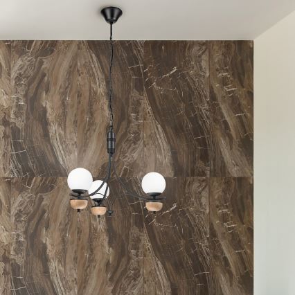 Brilagi - LED Κρεμαστό φωτιστικό οροφής COTTAGE 3xG9/40W/230V οξιά/λευκό