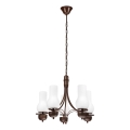 Brilagi - LED Κρεμαστό φωτιστικό οροφής COTTAGE 5xE14/40W/230V δρυς/λευκό