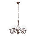 Brilagi - LED Κρεμαστό φωτιστικό οροφής COTTAGE 5xG9/40W/230V καφέ/λευκό