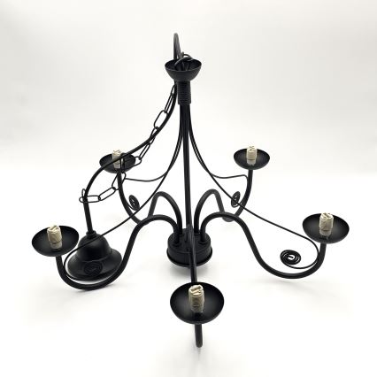 Brilagi - LED Κρεμαστό φωτιστικό οροφής COTTAGE 5xG9/40W/230V μαύρο/λευκό