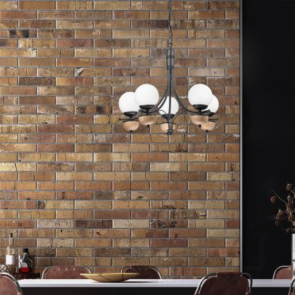 Brilagi - LED Κρεμαστό φωτιστικό οροφής COTTAGE 5xG9/40W/230V οξιά/λευκό