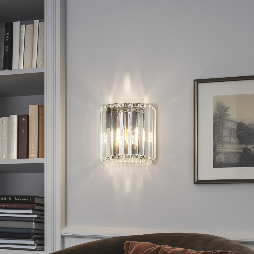 Brilagi - LED Κρυστάλλινο επιτοίχιο φωτιστικό GLAMOUR 1xG9/42W/230V