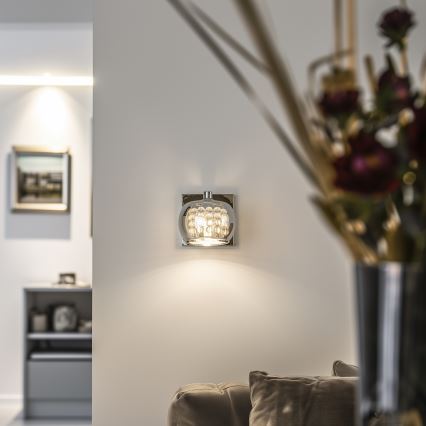 Brilagi - LED Κρυστάλλινο επιτοίχιο φωτιστικό JEWEL 1xG9/42W/230V