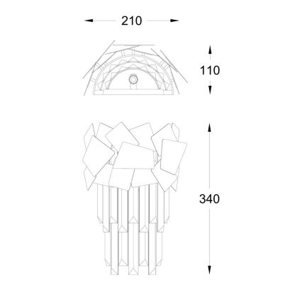 Brilagi - LED Κρυστάλλινο επιτοίχιο φωτιστικό MIRAGE 2xG9/42W/230V