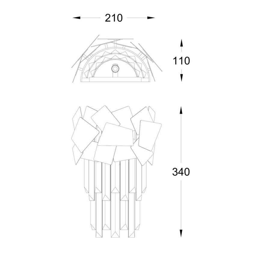 Brilagi - LED Κρυστάλλινο επιτοίχιο φωτιστικό MIRAGE 2xG9/42W/230V
