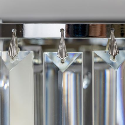 Brilagi - LED Κρυστάλλινο επιτοίχιο φωτιστικό MOZART 2xE14/40W/230V γυαλιστερό χρώμιο