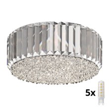 Brilagi - LED Κρυστάλλινο φωτιστικό οροφής GLAMOUR 5xG9/42W/230V