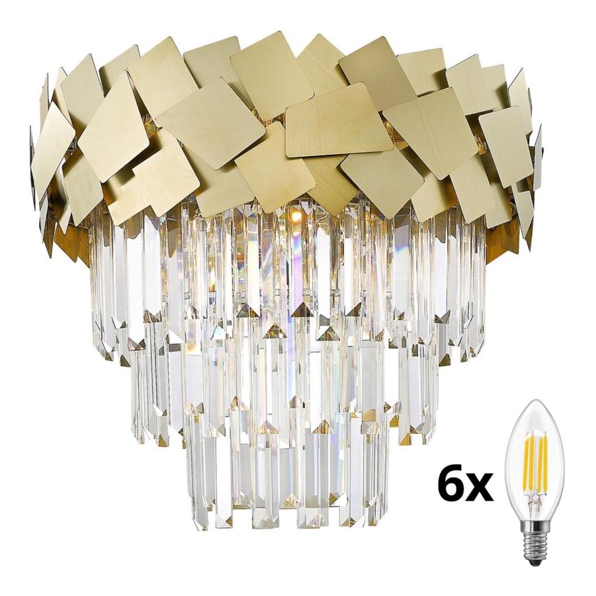 Brilagi - LED Κρυστάλλινο φωτιστικό οροφής MIRAGE 6xE14/40W/230V