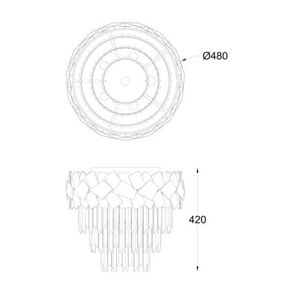 Brilagi - LED Κρυστάλλινο φωτιστικό οροφής MIRAGE 6xE14/40W/230V