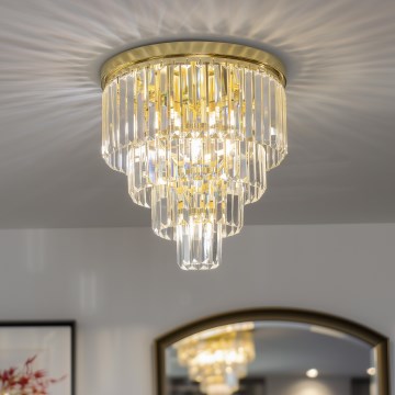 Brilagi - LED κρυστάλλινο φωτιστικό οροφής MOZART 5xE14/40W/230V pr. 40 cm χρυσό