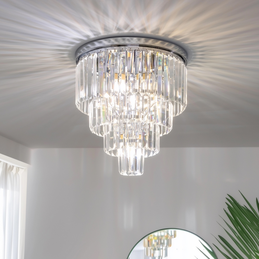 Brilagi - LED Κρυστάλλινο φωτιστικό οροφής MOZART 5xE14/40W/230V γυαλιστερό χρώμιο