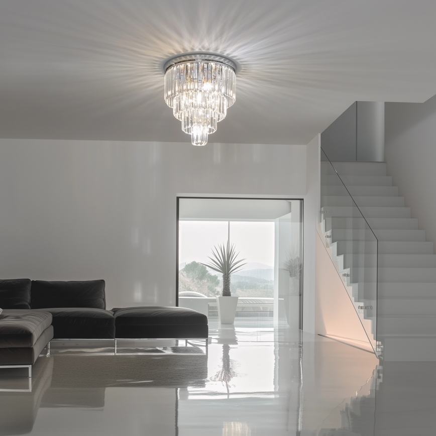 Brilagi - LED Κρυστάλλινο φωτιστικό οροφής MOZART 5xE14/40W/230V γυαλιστερό χρώμιο