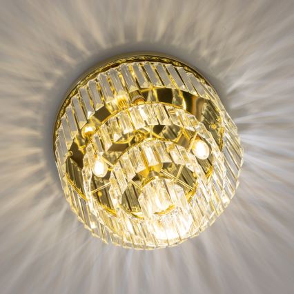 Brilagi - LED Κρυστάλλινο φωτιστικό οροφής MOZART 5xE14/40W/230V χρυσαφί