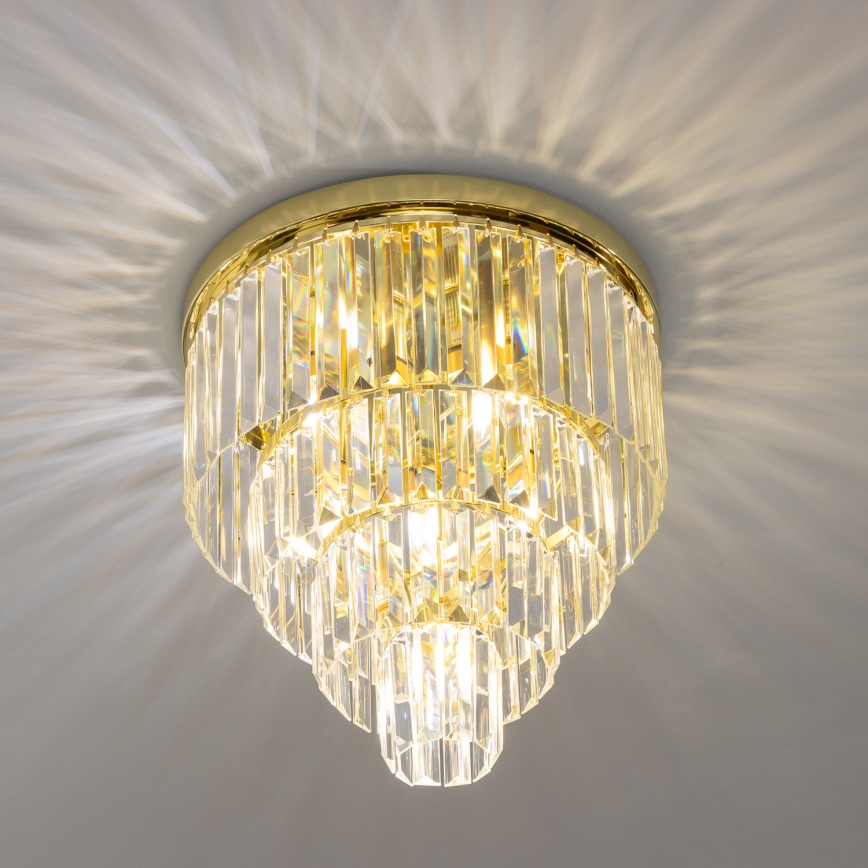 Brilagi - LED Κρυστάλλινο φωτιστικό οροφής MOZART 5xE14/40W/230V χρυσαφί
