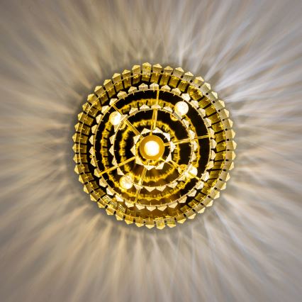 Brilagi - LED Κρυστάλλινο φωτιστικό οροφής MOZART 5xE14/40W/230V χρυσαφί