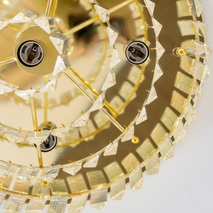Brilagi - LED Κρυστάλλινο φωτιστικό οροφής MOZART 5xE14/40W/230V χρυσαφί