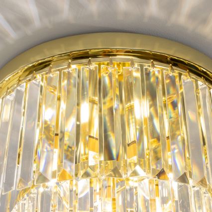 Brilagi - LED Κρυστάλλινο φωτιστικό οροφής MOZART 5xE14/40W/230V χρυσαφί