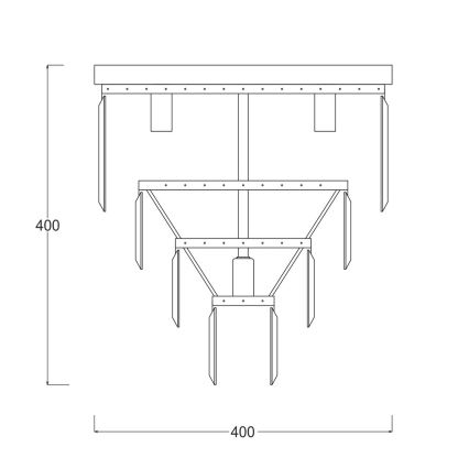 Brilagi - LED Κρυστάλλινο φωτιστικό οροφής MOZART 5xE14/40W/230V χρυσαφί