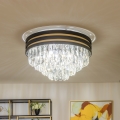 Brilagi - LED κρυστάλλινο φωτιστικό οροφής VELURE 5xE14/40W/230V Ø 46 cm μαύρο