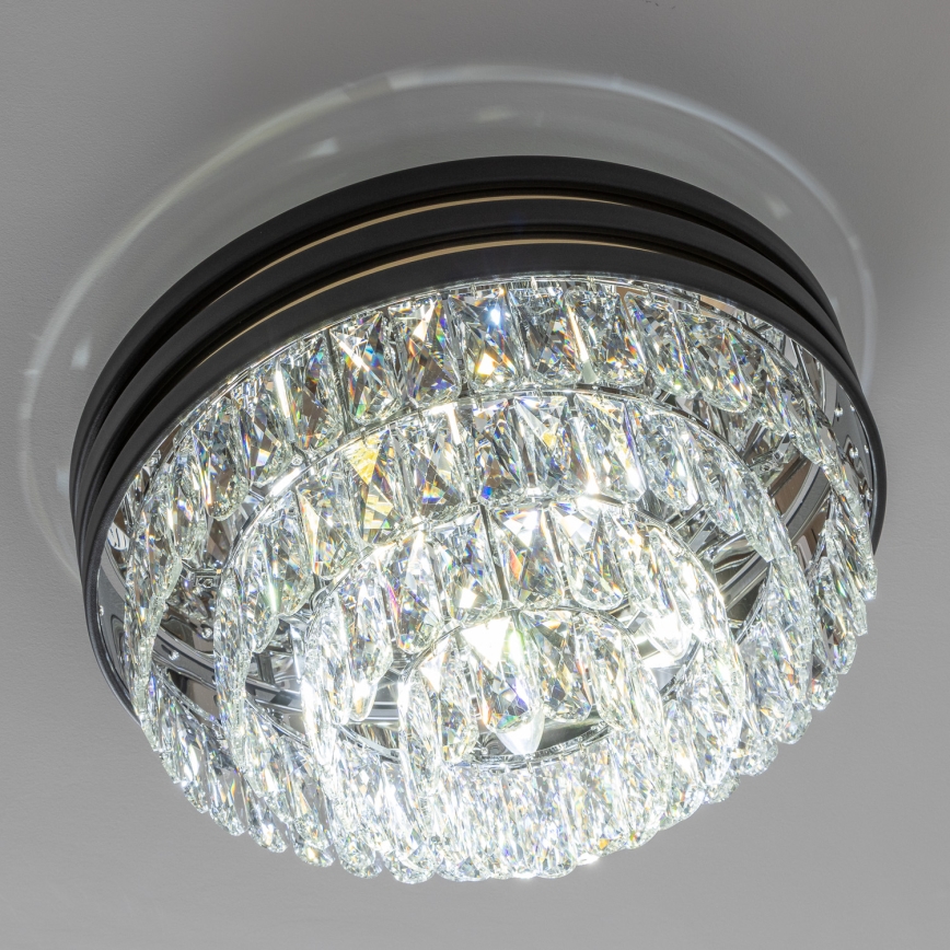Brilagi - LED Κρυστάλλινο φωτιστικό οροφής VELURE 5xE14/40W/230V μαύρο