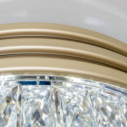Brilagi - LED Κρυστάλλινο φωτιστικό οροφής VELURE 5xE14/40W/230V χρυσαφί