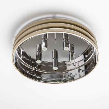 Brilagi - LED Κρυστάλλινο φωτιστικό οροφής VELURE 5xE14/40W/230V χρυσαφί