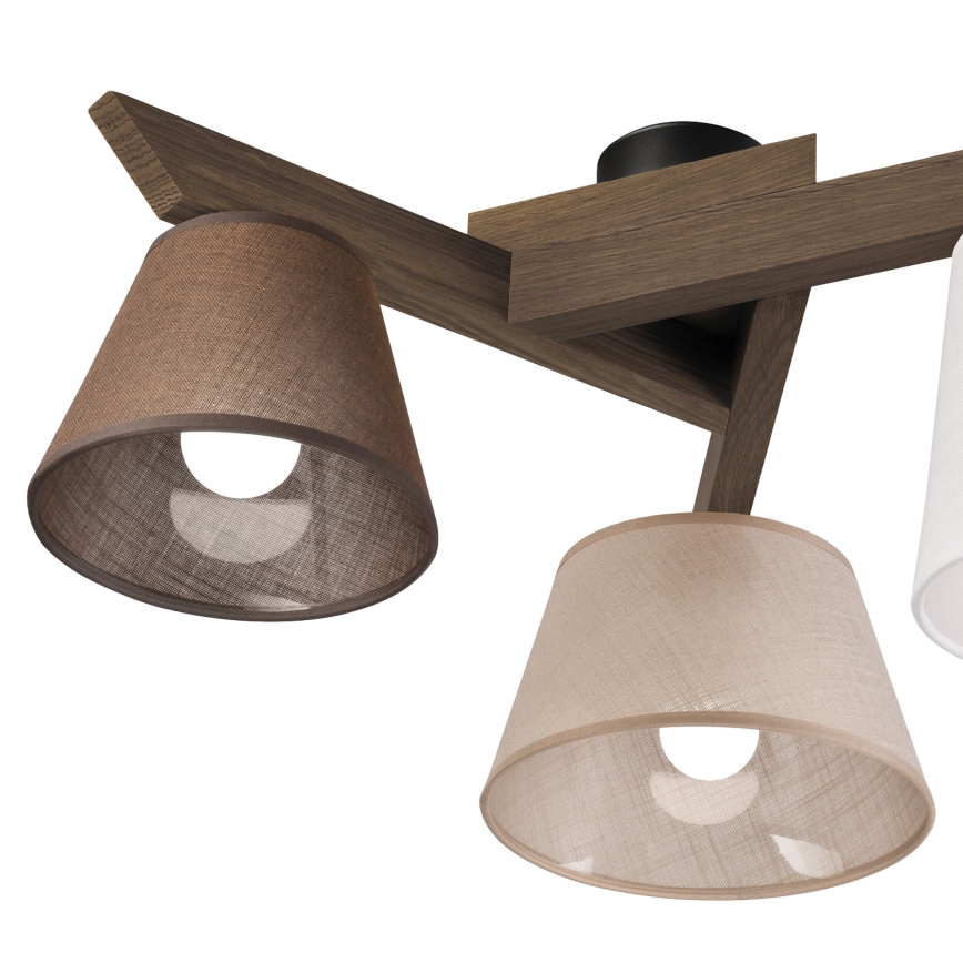 Brilagi - LED Οροφής φωτιστικό ANTHONY 3xE14/40W/230V δρυς καρυδιά