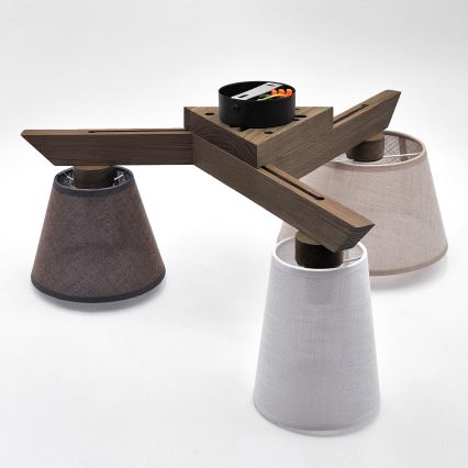 Brilagi - LED Οροφής φωτιστικό ANTHONY 3xE14/40W/230V δρυς καρυδιά