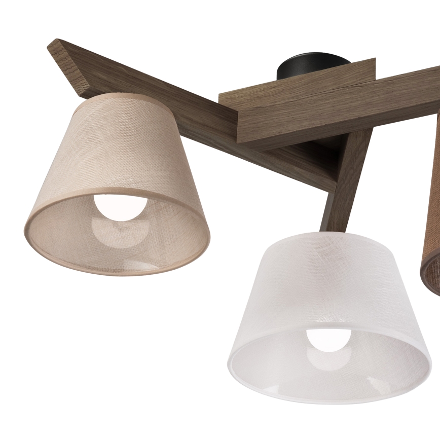 Brilagi - LED Οροφής φωτιστικό ANTHONY 3xE14/40W/230V δρυς καρυδιά