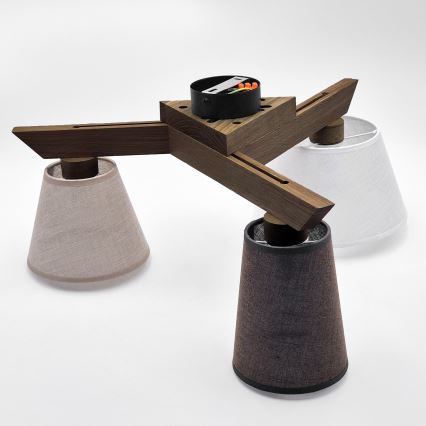 Brilagi - LED Οροφής φωτιστικό ANTHONY 3xE14/40W/230V δρυς καρυδιά