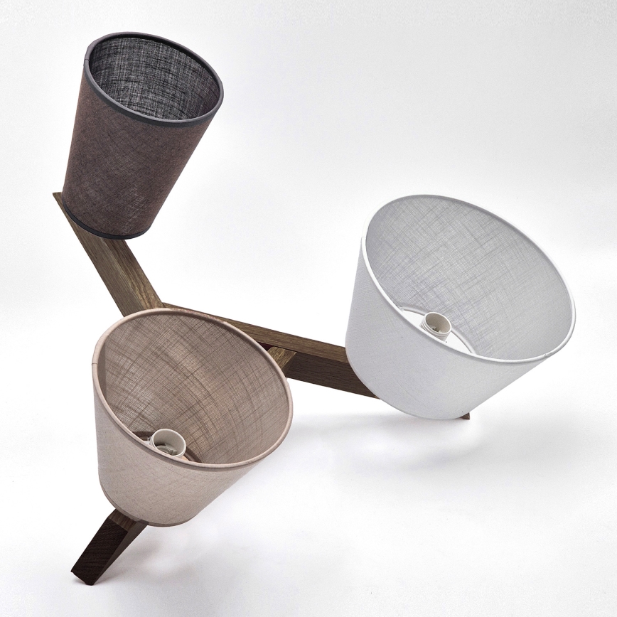 Brilagi - LED Οροφής φωτιστικό ANTHONY 3xE14/40W/230V δρυς καρυδιά