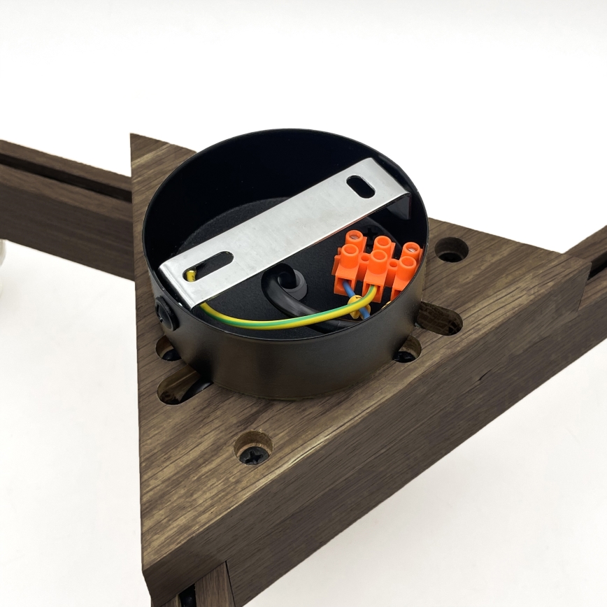 Brilagi - LED Οροφής φωτιστικό ANTHONY 3xE14/40W/230V δρυς καρυδιά