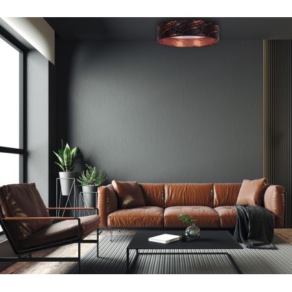 Brilagi - LED Οροφιαίο Φωτιστικό VELVET LED/24W/230V διάμ. 40 εκ. 3000/4000/6400K μαύρο/χάλκινο