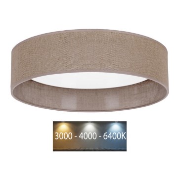 Brilagi - LED Οροφιαίο φωτιστικό VELVET LED/24W/230V διάμ. 40 εκ. 3000/4000/6400K καφέ