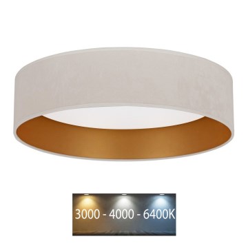 Brilagi - LED Οροφιαίο Φωτιστικό VELVET LED/24W/230V διάμ. 40 εκ. 3000/4000/6400K κρεμ/χρυσό
