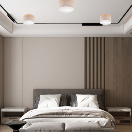 Brilagi - LED Οροφής φωτιστικό BELLADONNA 1xE27/15W/230V διάμ. 30 εκ. μπεζ/πεύκο