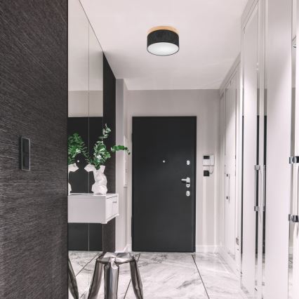 Brilagi - LED Οροφής φωτιστικό BELLADONNA 1xE27/15W/230V διάμ. 30 εκ. μαύρο/πεύκο