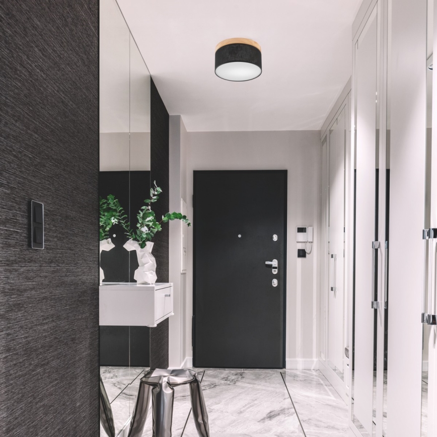 Brilagi - LED Οροφής φωτιστικό BELLADONNA 1xE27/15W/230V διάμ. 30 εκ. μαύρο/πεύκο