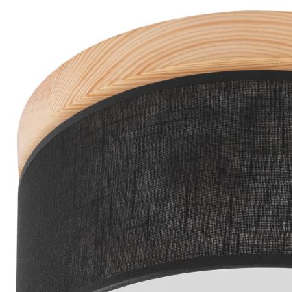 Brilagi - LED Οροφής φωτιστικό BELLADONNA 1xE27/15W/230V διάμ. 30 εκ. μαύρο/πεύκο