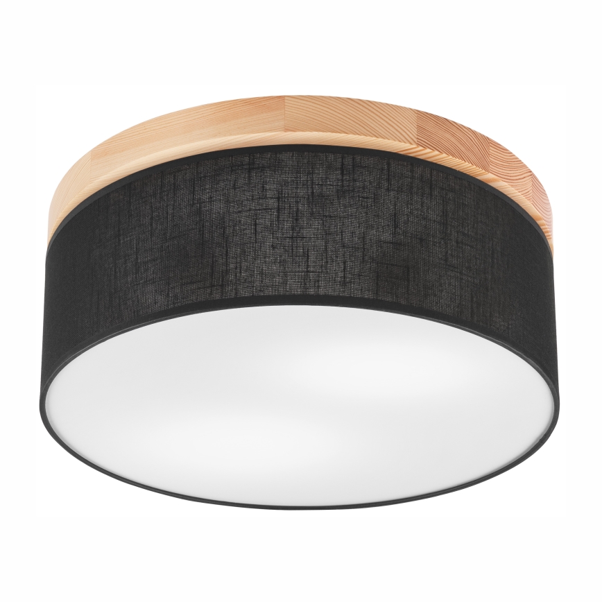 Brilagi - LED Οροφιαίο φωτιστικό BELLADONNA 2xE27/15W/230V διάμ. 40 εκ. μαύρο/πεύκο