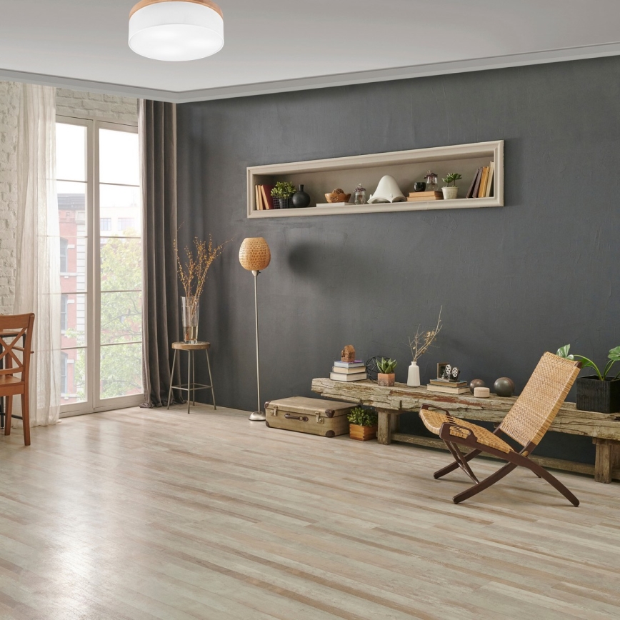 Brilagi - LED Οροφιαίο φωτιστικό BELLADONNA 3xE27/15W/230V διάμ. 50 εκ. λευκό/δρυς