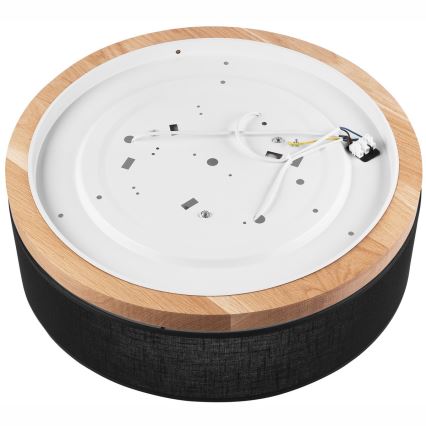 Brilagi - LED Οροφιαίο φωτιστικό BELLADONNA 3xE27/15W/230V διάμ. 50 εκ. μαύρο/βελανιδιά