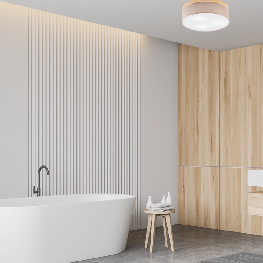 Brilagi - LED Οροφής φωτιστικό BELLADONNA 3xE27/15W/230V διάμ. 50 εκ. μπεζ/πεύκο