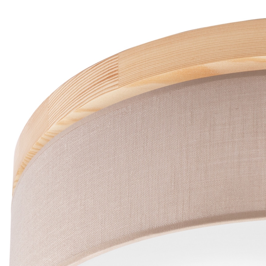 Brilagi - LED Οροφής φωτιστικό BELLADONNA 3xE27/15W/230V διάμ. 50 εκ. μπεζ/πεύκο