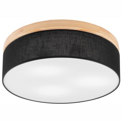 Brilagi - LED Οροφιαίο φωτιστικό BELLADONNA 3xE27/15W/230V διάμ. 50 εκ. μαύρο/πεύκο