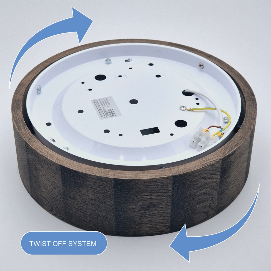 Brilagi - LED Οροφής Φωτιστικό CARVALHO 1xE27/60W/230V δρυς καρυδιά διάμ. 27 εκ.